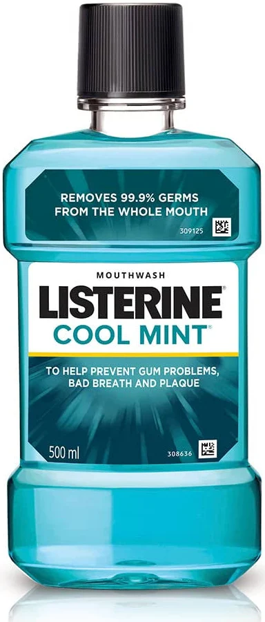 Listerine Cool Mint Antiseptic Mouthwash – Fresh  (500 ml) Mrp:210
