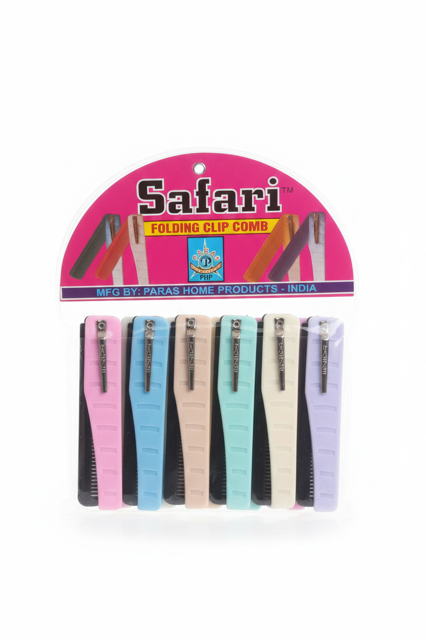 Safari fold combs pack of 12 MRP 120