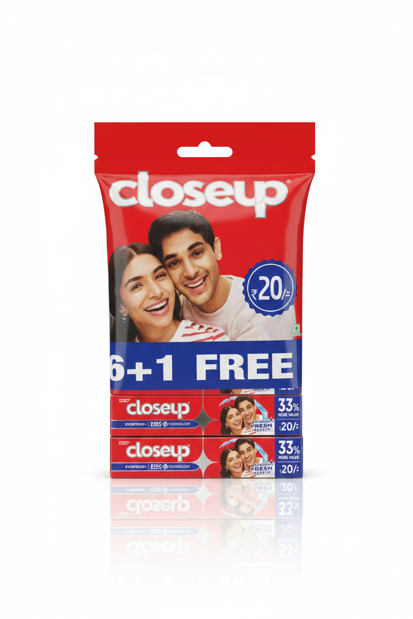 Closeup toothpaste pack of 7 MRP 120